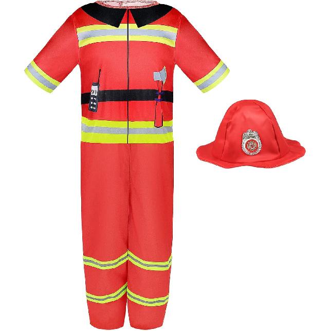 Jeowoqao Dress up Clothes for Little Boys Girls, Kids Dress Up Pretend Play Costumes,Police, Firefighters,Racers,Astronauts Costume for Toddler Age 3