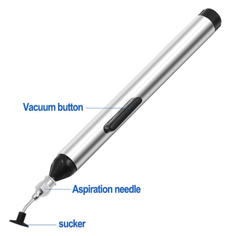 Vacuum Suction Pen Kit With 3 Suction Cups Aluminum Alloy Pick Up Tool For SMD Patch/IC/BGA Chip