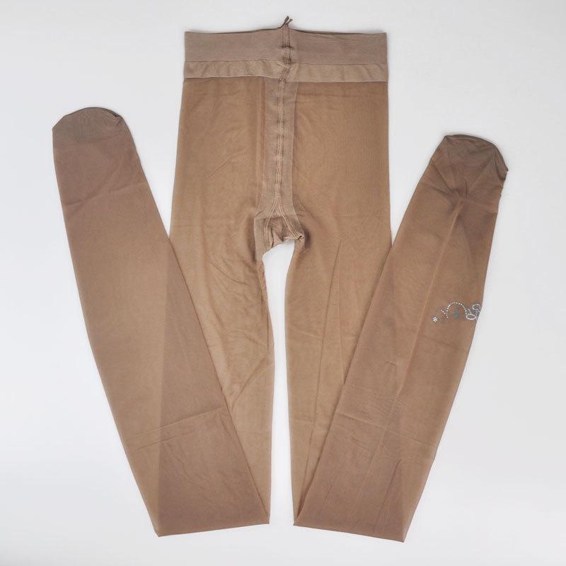 Tianzi 8D Heart Lock Ankle Flocked Pantyhose 6106: Anti-Snagging, Micro-Pressure, Slimming Tattoo Leg Stockings.
