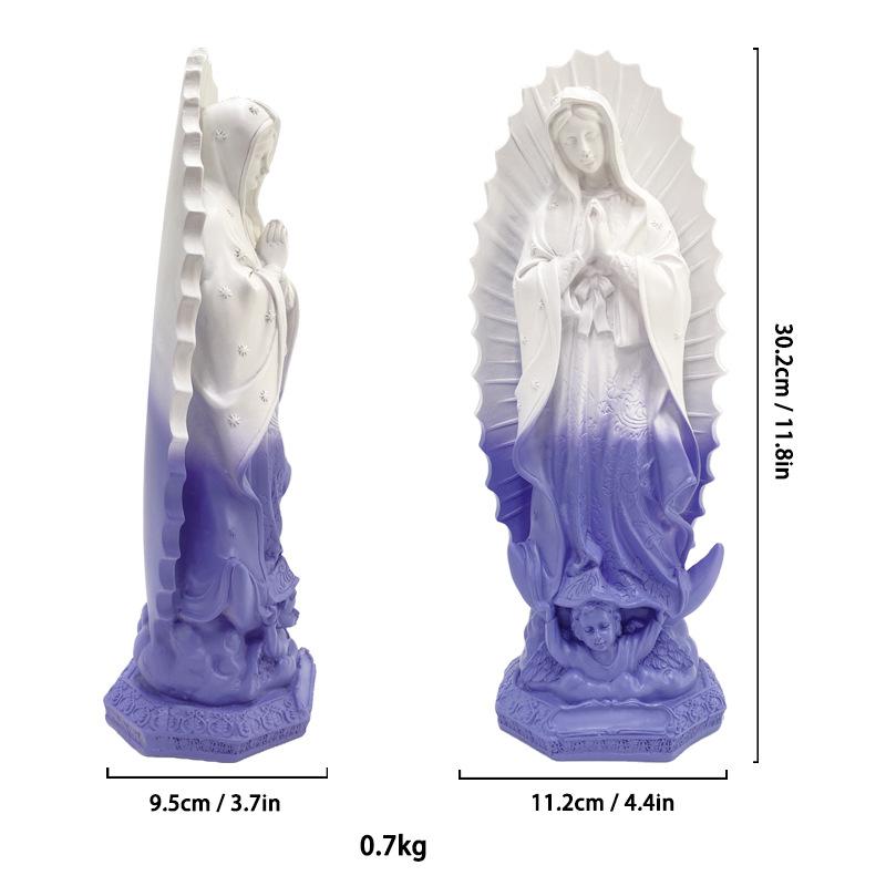 Resin Handicrafts Virgin Mary Christian Sculpture Catholic Goddess Sculpture Decorative Figurines Home Decoration Accessories