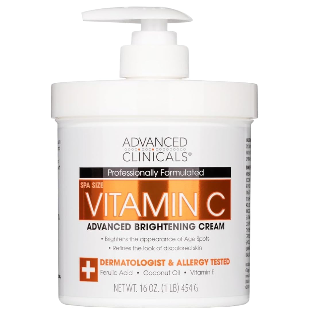 

[Official Japanese Product] Advanced Clinicals Vitamin C Body Cream, Large Capacity, Moisturizing Skin Care, 454g