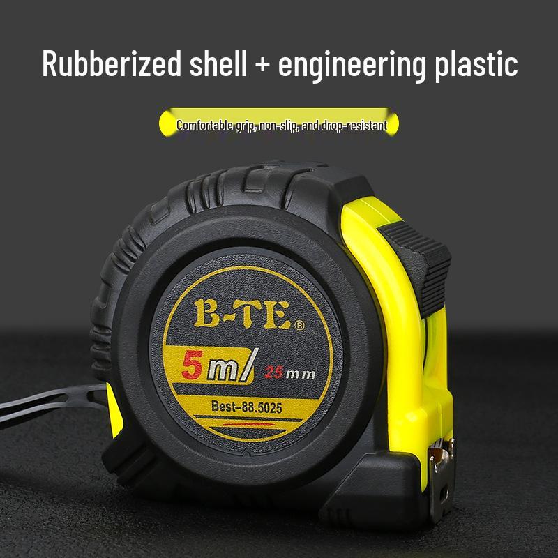 5m Drop-Resistant Tape Box & 2m Thick Steel Tape Measure with 3m Ruler, Wear-Resistant & Customizable 7.5m Length.