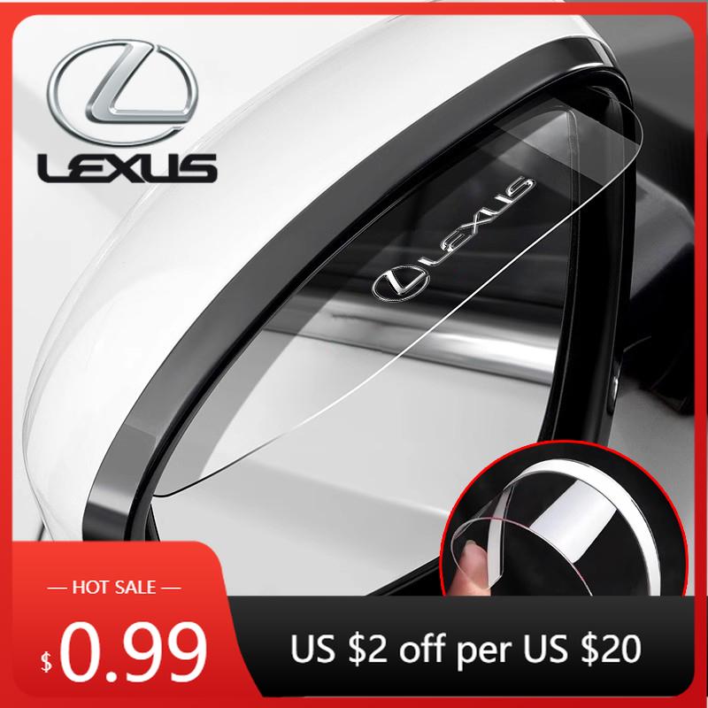 Interior Stickers 2Pcs Car Rearview Mirror Rain Eyebrow Rainproof Cover Sticker For Lexus RX300 GS NX IS250 Ct200h ES300h RX350RJ6