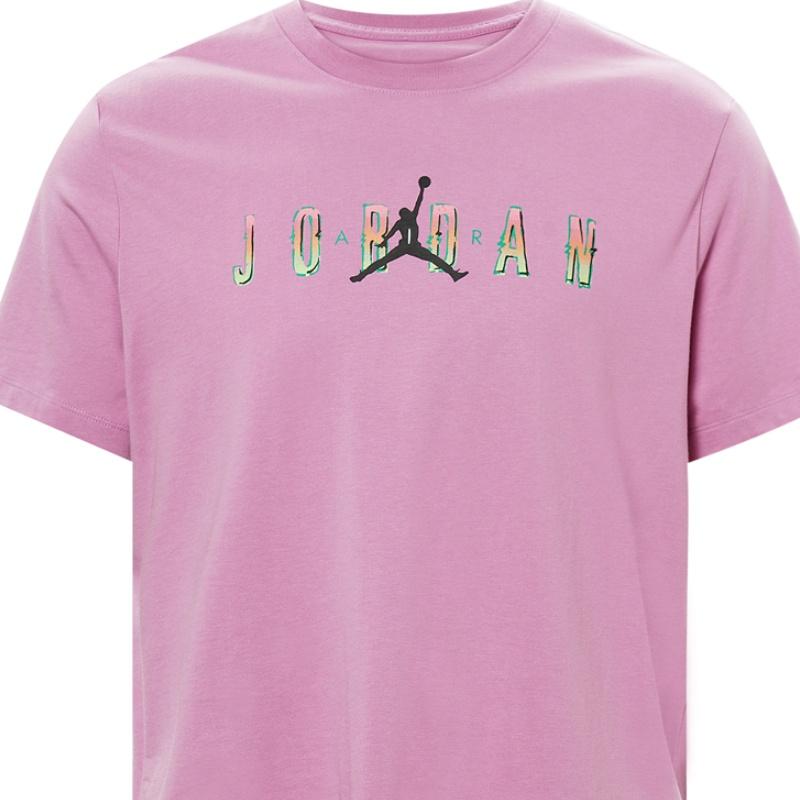 Jordan Sport DNA Casual Logo Crew Neck T-Shirt Men Tops Pink CZ8084-591