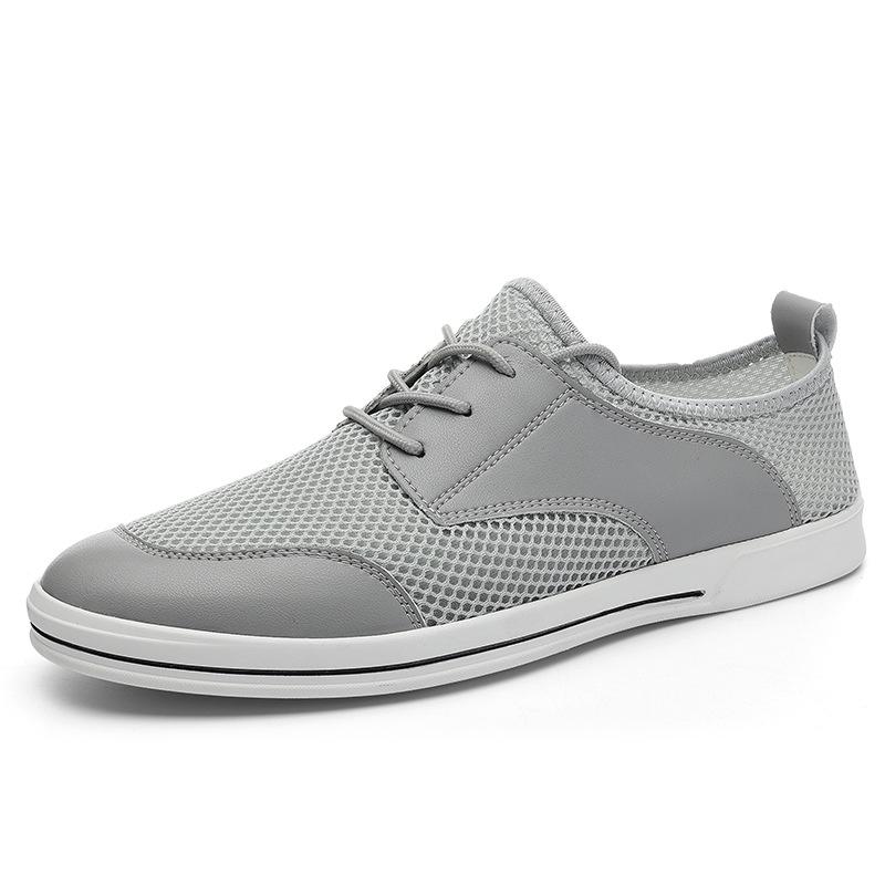 

Весенне-летние туфли на плоской подошве с ремешком, ажурная 3D-сетка, круглый носок, черные спортивные вискозные туфли, легкие, низкие, повседневные 45