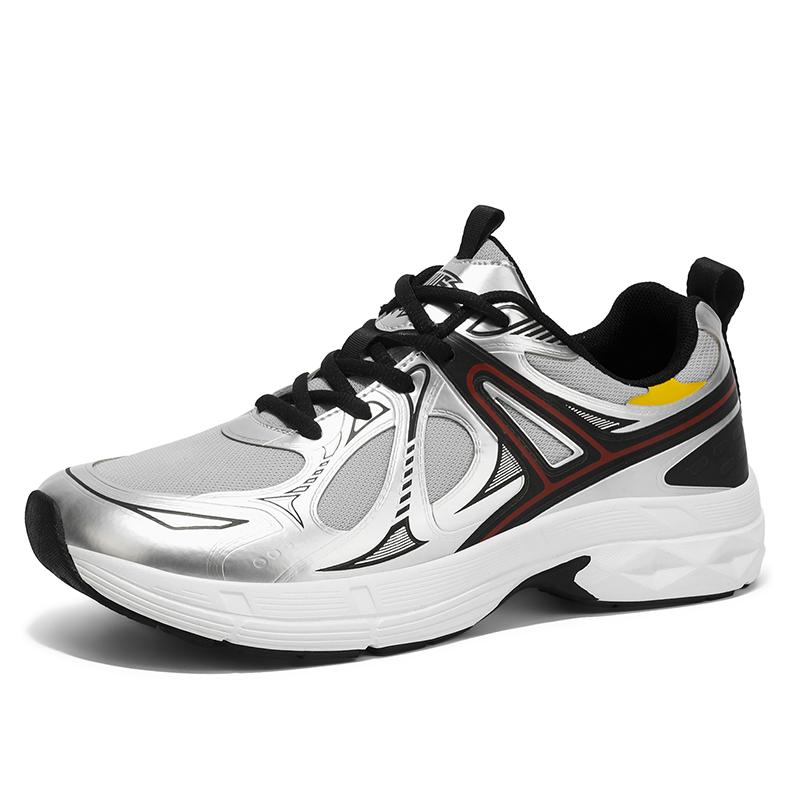 

Mens Running Shoes 2026 New Fashion Splicing Breathe Mesh Anti Slip Wear-resistant Flat Lace-up Casual Sneakers for Men 46