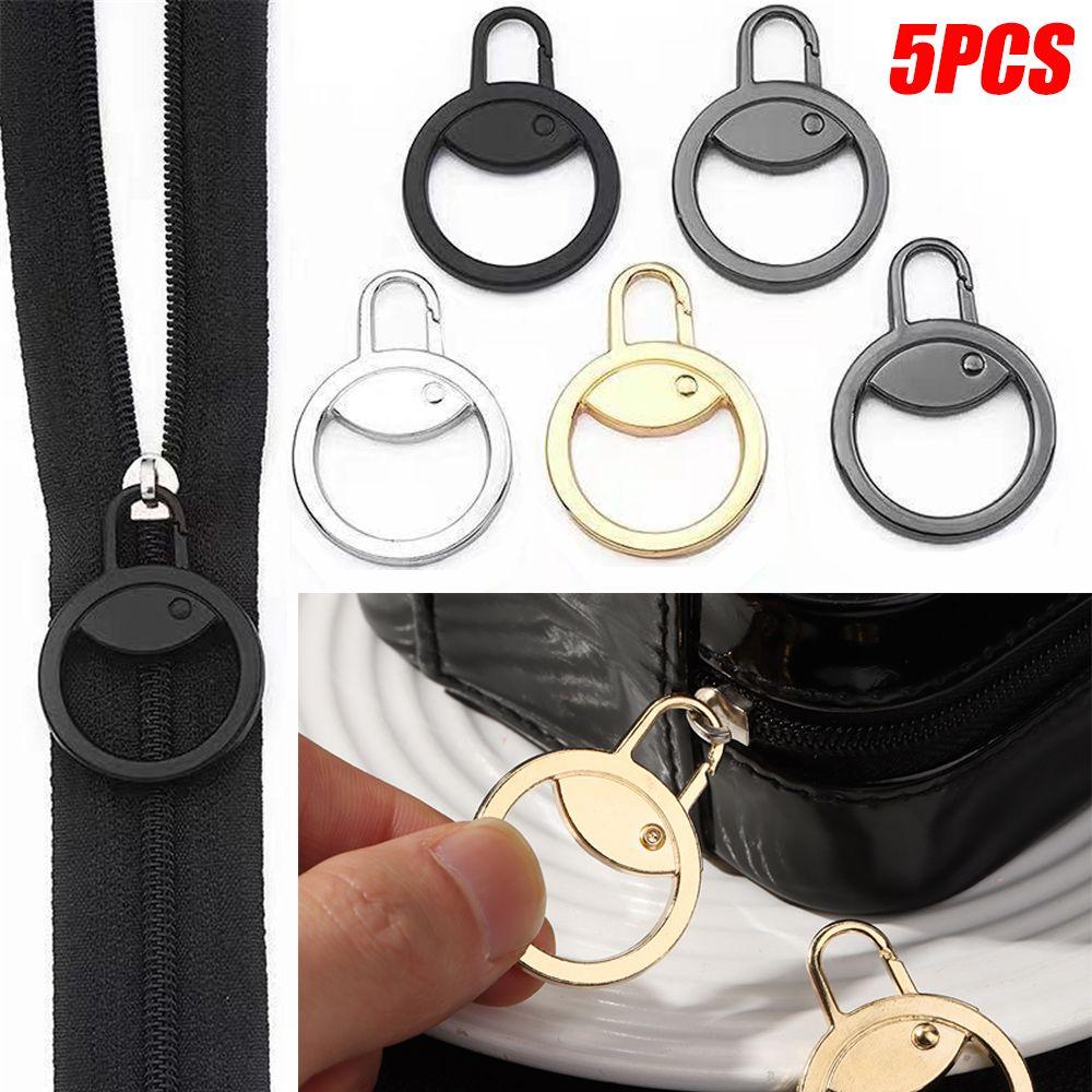 

5 шт., комплект для ремонта молнии для одежды, съемная металлическая головка молнии, металлический слайдер-молния, слайдер-молния