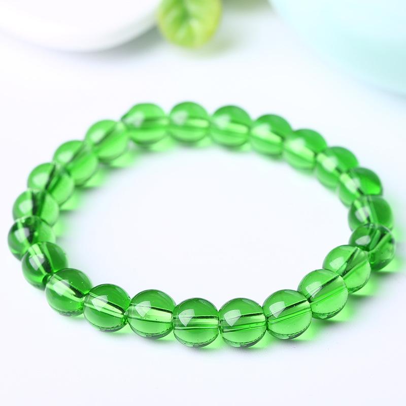 Artificial Crystal Bracelet, Single-loop Glass Pendant Bracelet, Elastic String Bracelet
