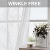 1/2 Panels Sheer Curtains Floral Semi Transparent Light Filtering Rod Pocket Voile Drapes Window Curtain for Bedroom Living Room