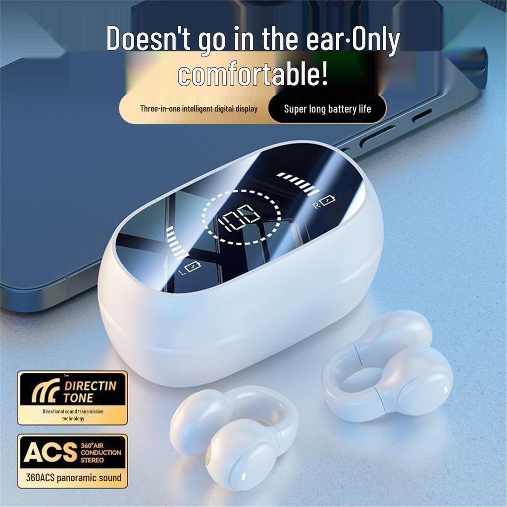 Universal M47 Bluetooth Earphones: Wireless, Clip-on, High Sound Quality, Extended Battery Life, Ideal for Gaming & Sports