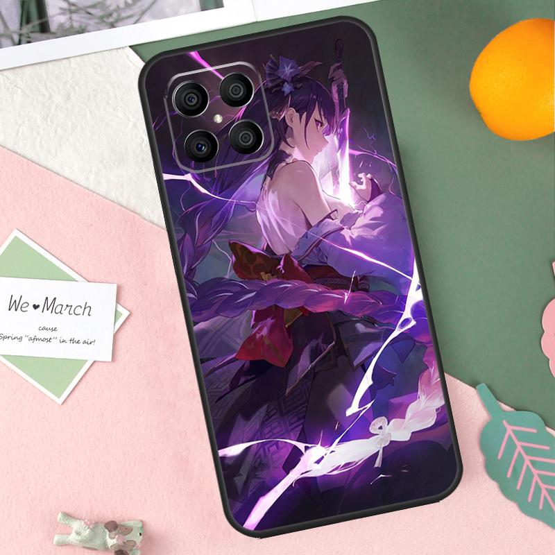 Raiden Shogun Genshin Impact Case For Honor 200 Pro 50 70 90 Lite X9b X9a X8b X8a X8 X9 X9c Honor Magic 7 5 6 Pro Cover