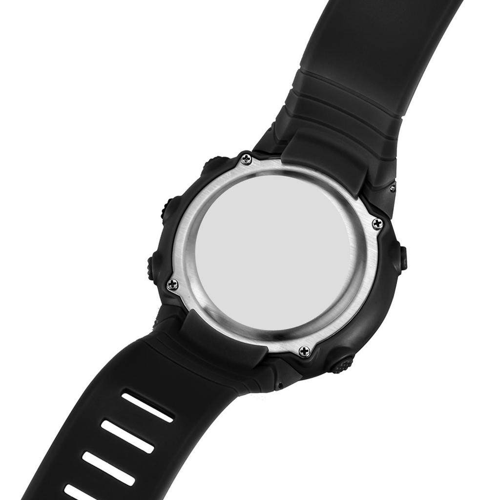 Electronic Sports Watch Waterproof Night Light Large Screen Quick Release Strap Digital Watch Black