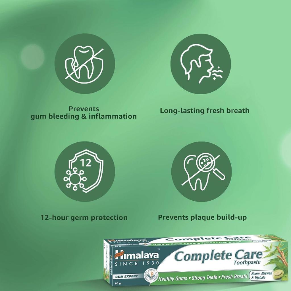 Himalaya Complete Care Toothpaste 150g For Healthy Gums, Herbal Protection, Germ Defense, Antioxidant Boost, Fresh Breath
