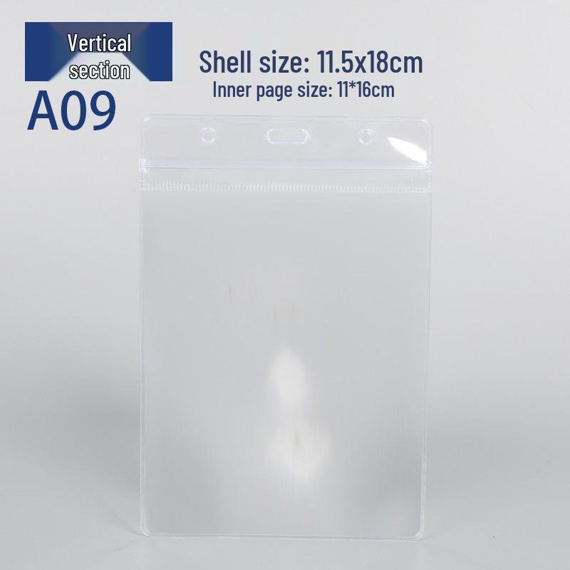 Large Transparent PVC ID Badge Holder with Lanyard for Work, Guest, Exhibition, and Conference