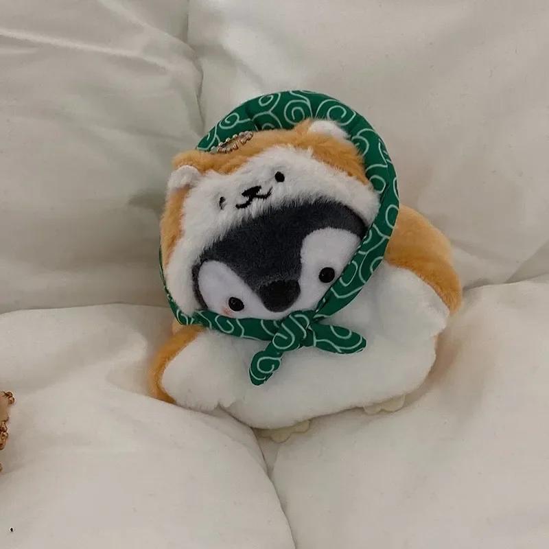 1Pc Kawaii Penguin Plush Doll Keychain Stuffed Taiyaki Design Toys Cartoon Cute Animal Plush Toy Plush Key Ring Bag Pendant