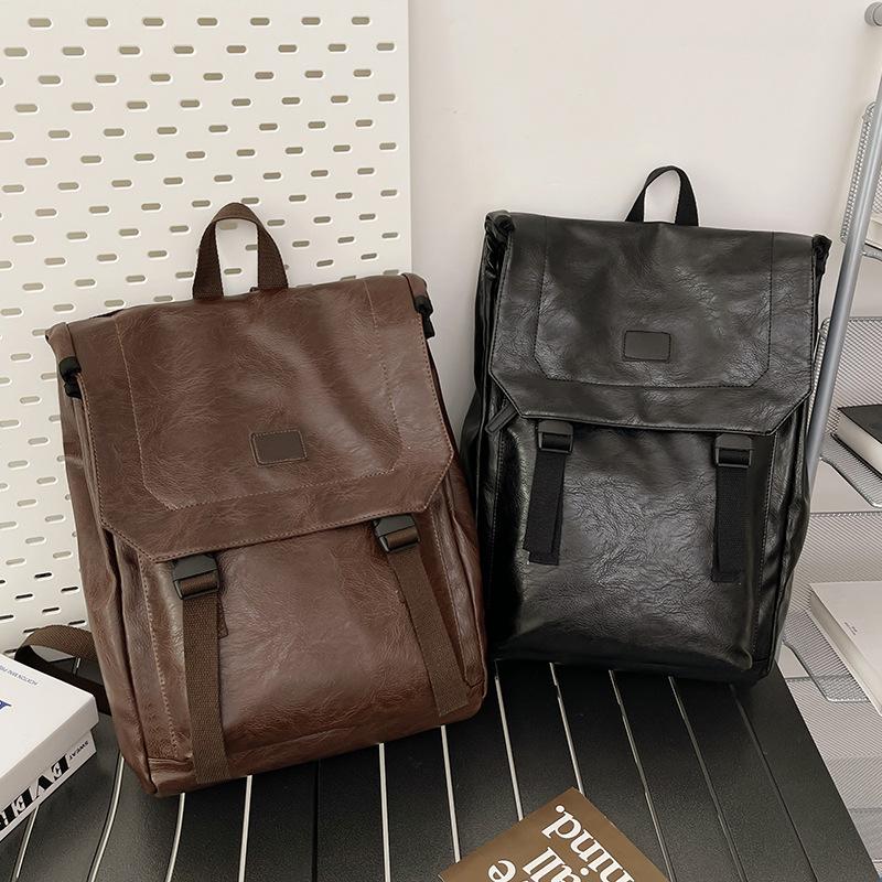 Japanese Tooling Schoolbag Male College Student Computer Backpack Men'S Travel Bag Waterproof Large-Capacity Couple Backpack