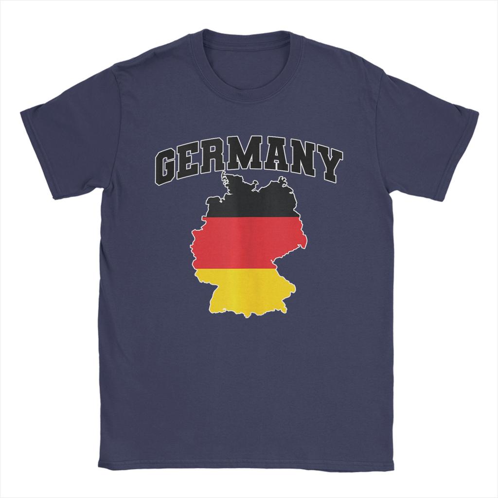 Map with Flag GerUnisexy TShirts for Unisex Funny Pure Cotton Tee Shirt Round Neck Short Sleeve T Shirt Plus Size Tops