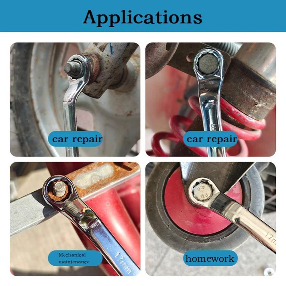 Chrome  Steel Double Box End Wrench Metric Box Wrench Torx Spanner  Fastening Repairing Tools