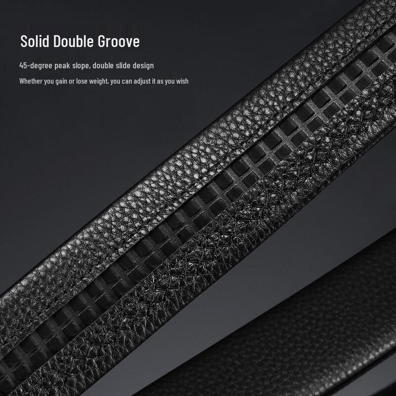 ZIPPO Men's Cowhide Leather Automatic Buckle Belt