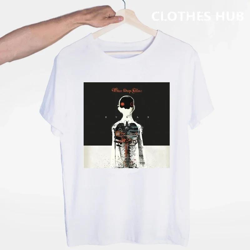 Three Days Grace Musikkband T-skjorte O-hals Korte ermer Sommer Casual Mote Unisex Unisex Og Wo Unisex T-skjorte