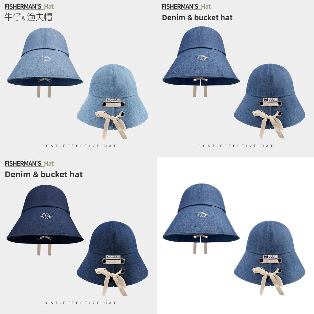 Lightweight Cotton Love Heart Print Fisherman Hat With Large Brim For Summer Sun Protection