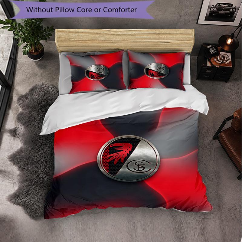 SC Freiburg FC Themed Bedding 3Pcs Duvet Cover Set Decorative Bed Linen For Teen Room Home Decoration