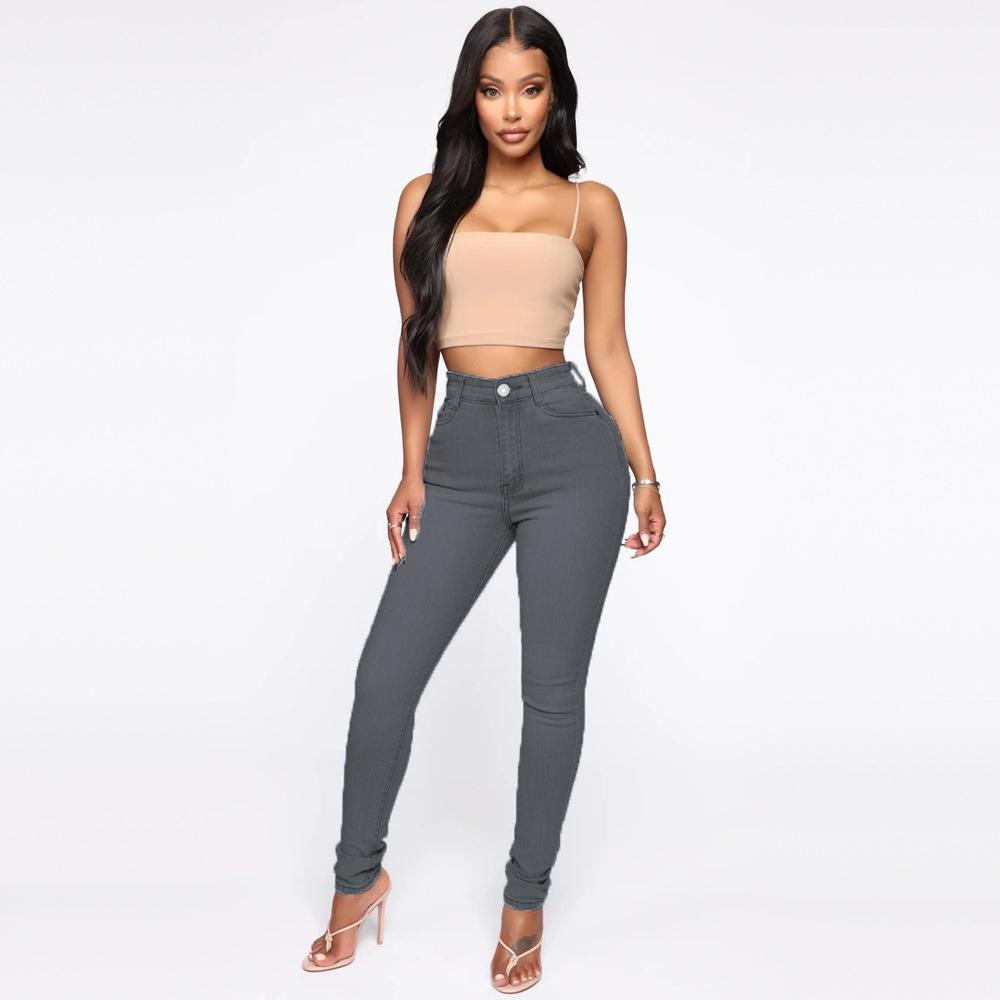 Jeans Femme Skinny Coloré Extensible W7076 - Neuf Avec étiquettes, Coupe Slim Moulante - Taille Unique Ou Plusieurs Tailles