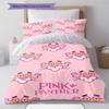 Juego de ropa de cama con estampado de la Pantera Rosa, funda nórdica y funda de almohada. Regalo ideal para el hogar o cumpleaños. (1 * funda nórdica + 2 * fundas de almohada, sin núcleo)