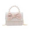 Stylish Children's Handbag With Pearl Detail And Cute Bow For Little Girls