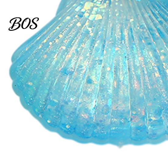 Shell Sensory Toy Mini Glitter Squeeze Toy, Stress Relief Sugar Ball Transparent Anti-stress Fidget Soft Stretchy Ocean Anxiety