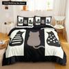 3PCS Single-sided Printed Bedding Set ,Comforter Cartoon Cute Cat Duvet Bedding Cover Pillows Comfortable Bedspreads BeddingSet