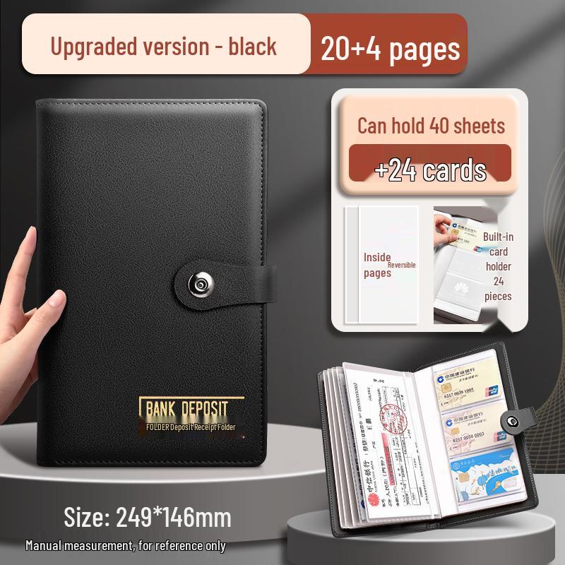 Password-Protected Deposit Book Holder with Combination Lock