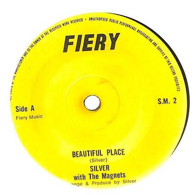 7inch Record SILVER THE MAGNETS  Beautiful Place SM2 FIERY MUSIC Reggae Ska  Dub Used