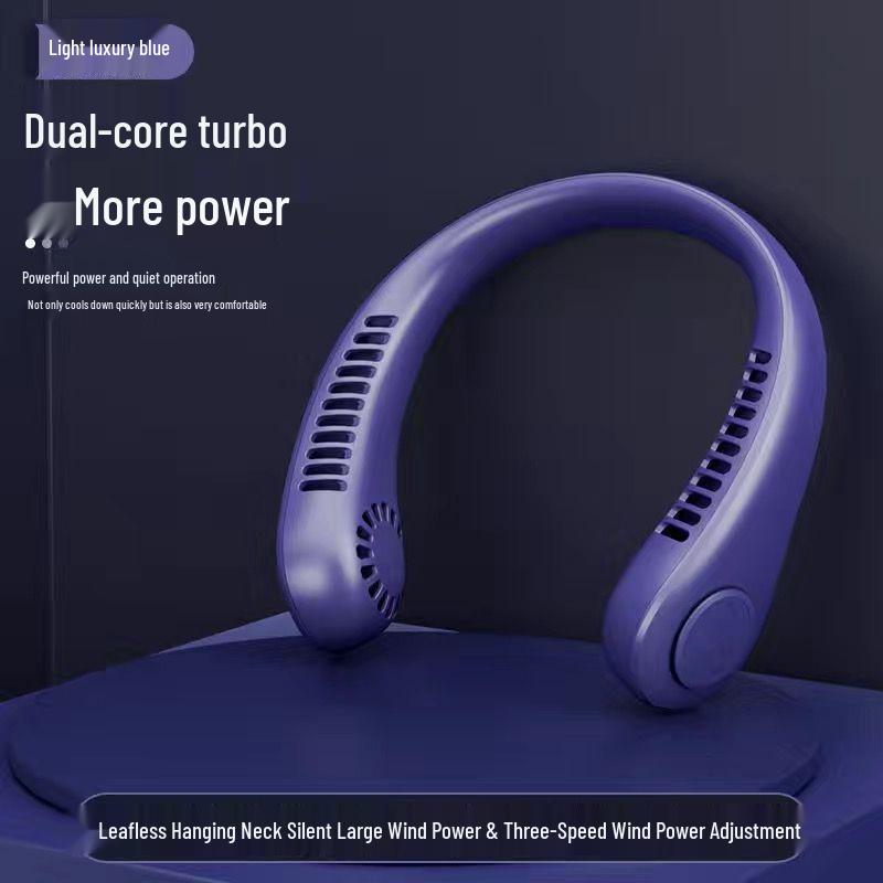 Portable Neck-Hanging Bladeless Fan with USB Charging, 3-Speed Silent Operation for Office, Outdoor, and Sports Use M8 Neck-hanging Fan