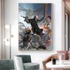 1 Stück Klassische Spiele M-Monster H-Jäger Poster Aufkleber Druck Wasserdichte Wandkunst Für Wohnzimmer Schlafzimmer Heimdekoration