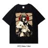 Highschool of the Dead Saeko Busujima Manga Style T-Shirt, Unisex Anime Fan Streetwear Tee, 100% Cotton Casual Short Sleeve Top