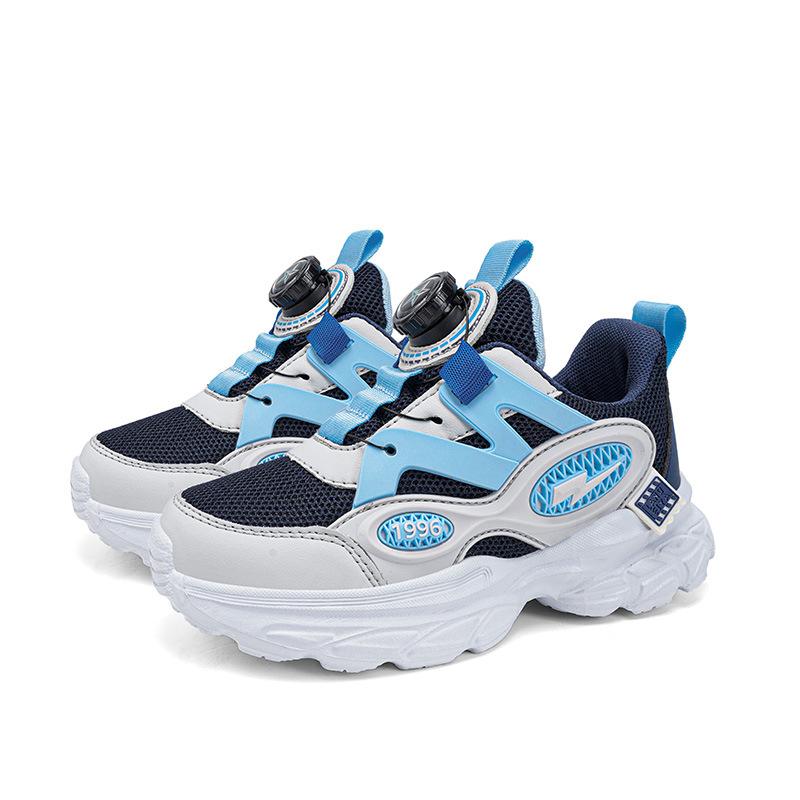 Boys and children's sports shoes and shoes 2025 autumn new mesh breathable dad shoes medium and older boys running shoes