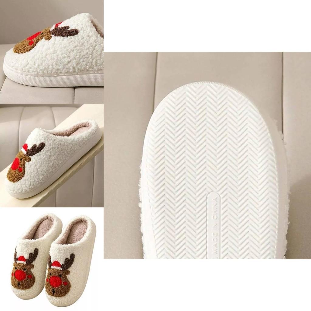 Cozy Plush Cotton Slippers For Women Warm Indoor Winter Footwear Perfect For Christmas And Halloween