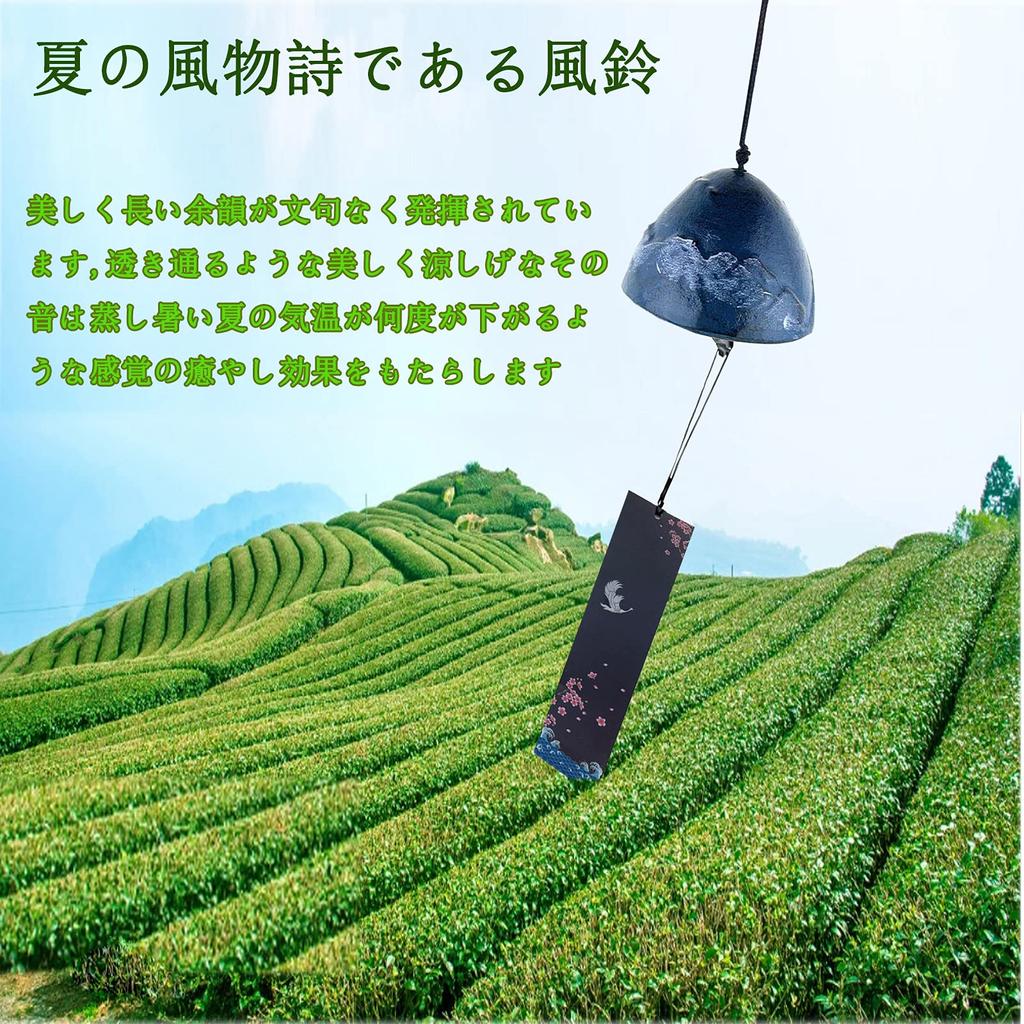 Wind Nanbu cast Mount Feng Shui chimes, iron, VIPITH, blue, Fuji,