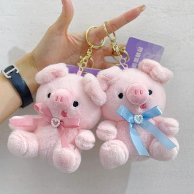 Exquisite Piggy Bow Collar Multi-use Ornament Keychain