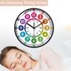Learning Clock for Kids - Educational Analog Wall Clock, Colorful Battery Operated Time Teaching Tool for Children
