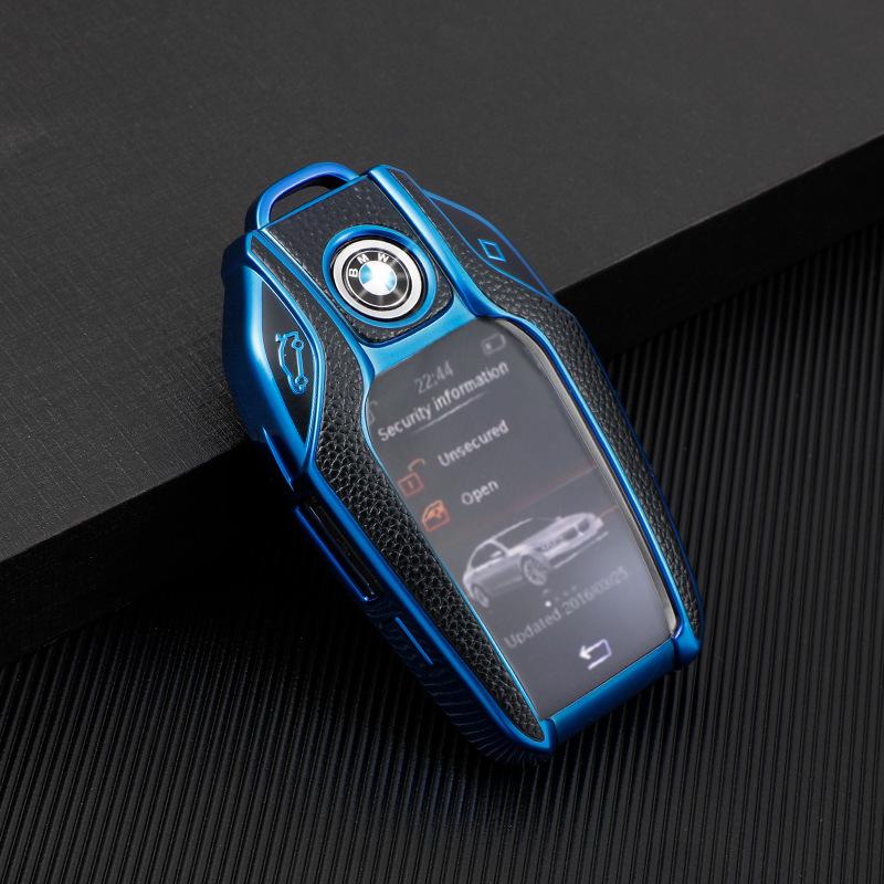 Leather Pattern Protective Case for BMW 6X7 Series LCD Key (740li, 730)