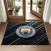 Manchester City Design Crystal Velvet Rug Soft Decorative Mat for Bedroom Entrance