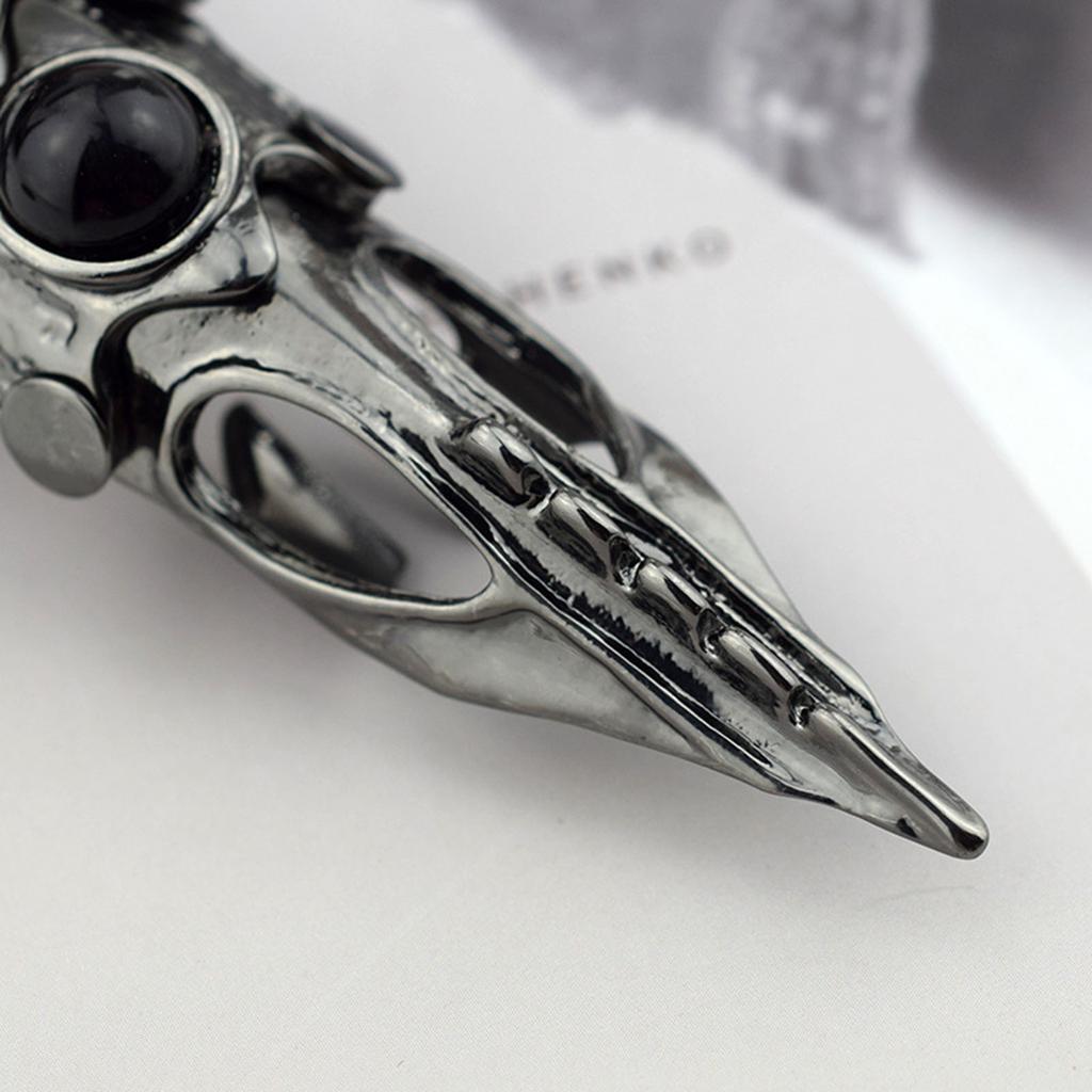 Knöchel Vollfinger Langer Ring Doppelring Aktivitätsring Punk Rock Gothic Ring