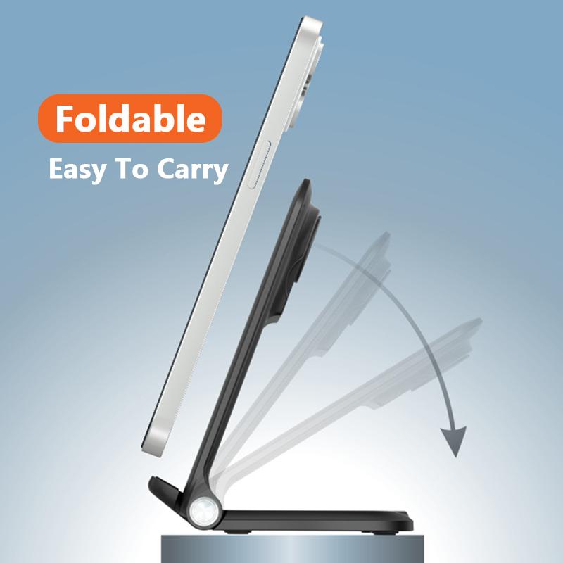 VAORLO 3in1 Qi Fast Wireless 15W Charger For Apple Watch For Airpods Charging Holder Dock Station For Iphone 14 14pro 13 13pro