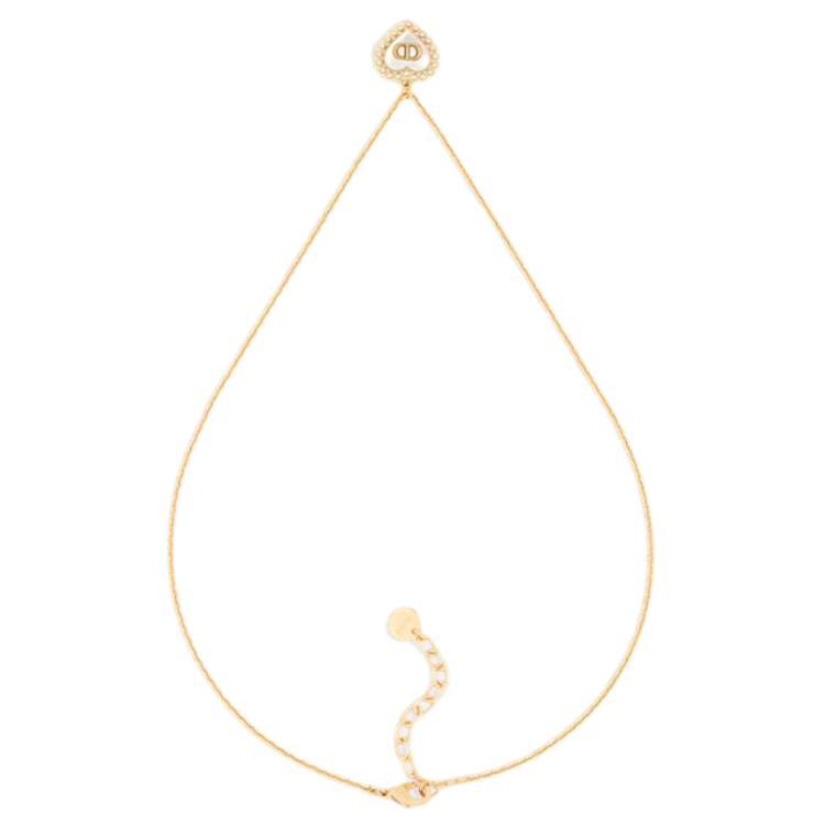 Dior Solid Color Design Mother Of Pearl Necklace Women Necklace Gold N3503WOMVE_D301