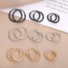 Gold Hoop Earring for Women Fashion Black Silver Color Punk Ear Rings Men Circle Earrings Hoops Hip Hop Jewelry Unisex