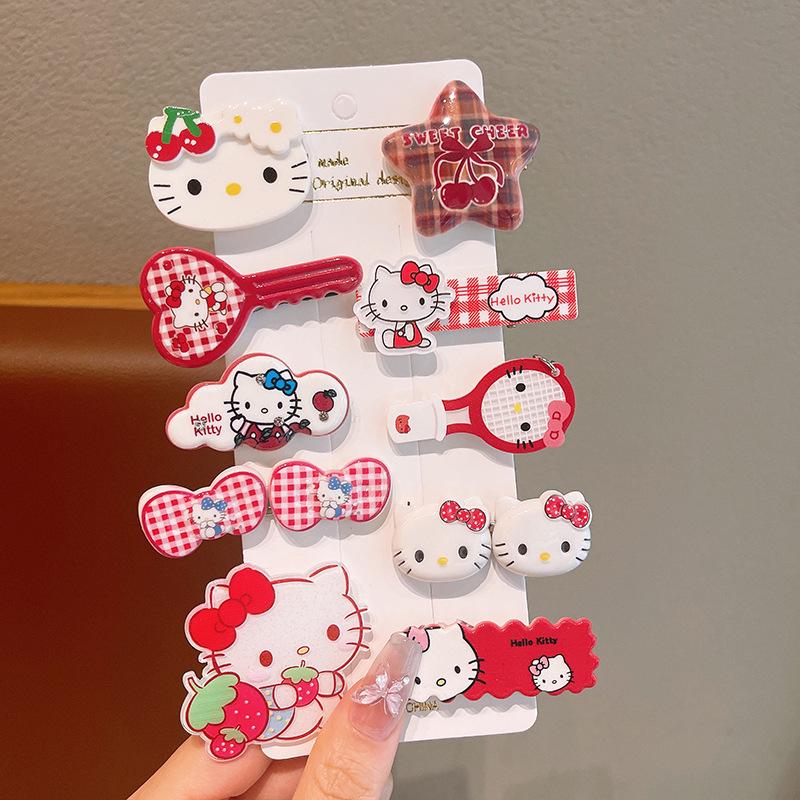 Adorable Kitty Hair Clip for Kids - Cartoon Bangs Hairpin for Girls, Babies & Festive Chinese New Year Ornaments