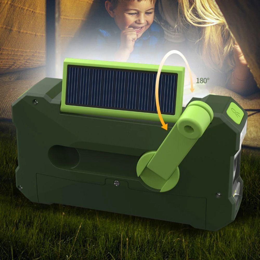 High Brightness Emergency Radio Hand Crank Wireless Speaker AM/FM/WB Weather Radio  Outdoor Camping