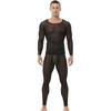 Men's Sheer Ice Silk Underwear Set - Sexy, Tight-Fitting, See-Through Fitness Base Layer